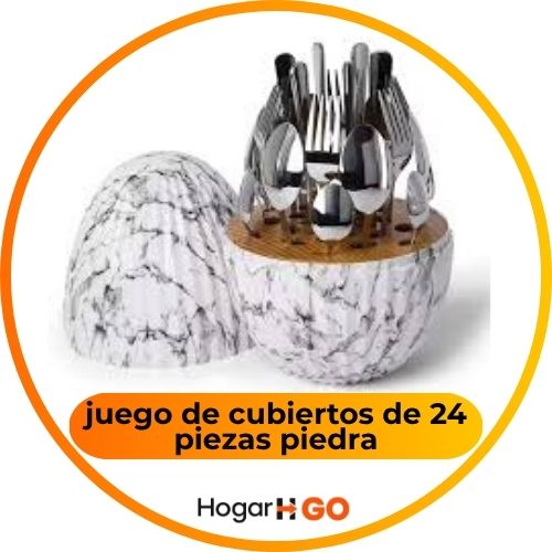 juego de cubiertos de 24 piezas piedra