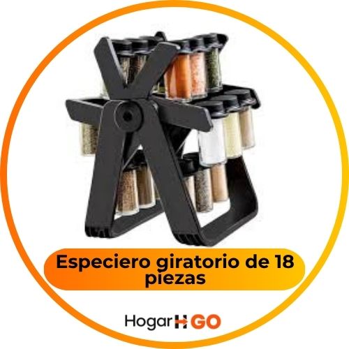 especiero giratorio de 18 piezas