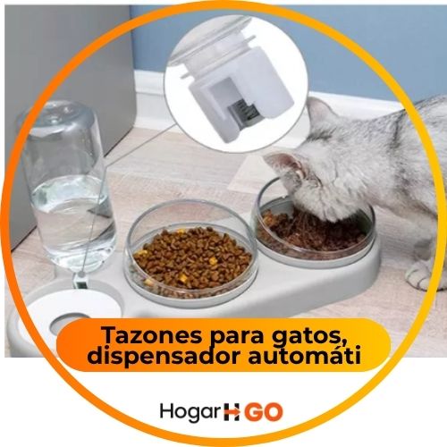 Tazones para gatos, dispensador automáti